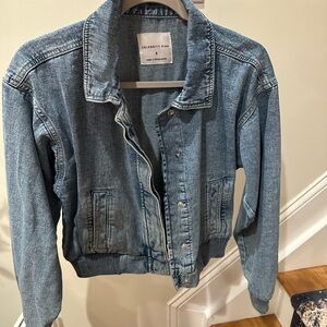 Celebrity Pink Women's Blue Denim/Jean Bomber Jacket